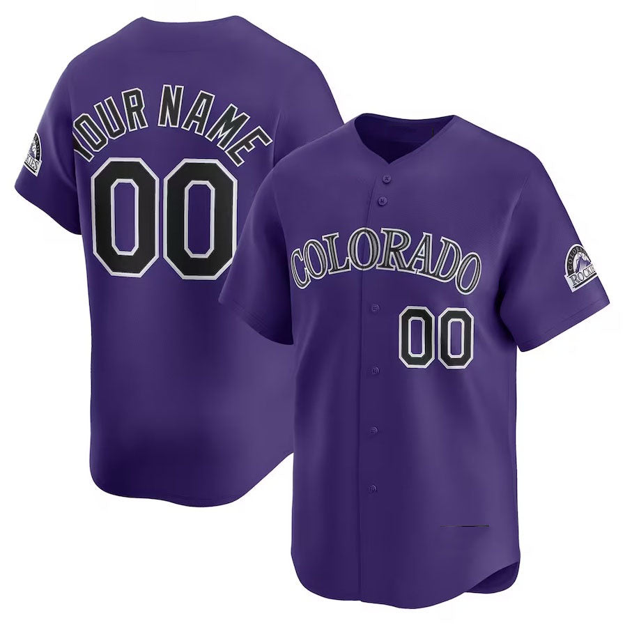 Custom Purple COL Baseball Shirt Top