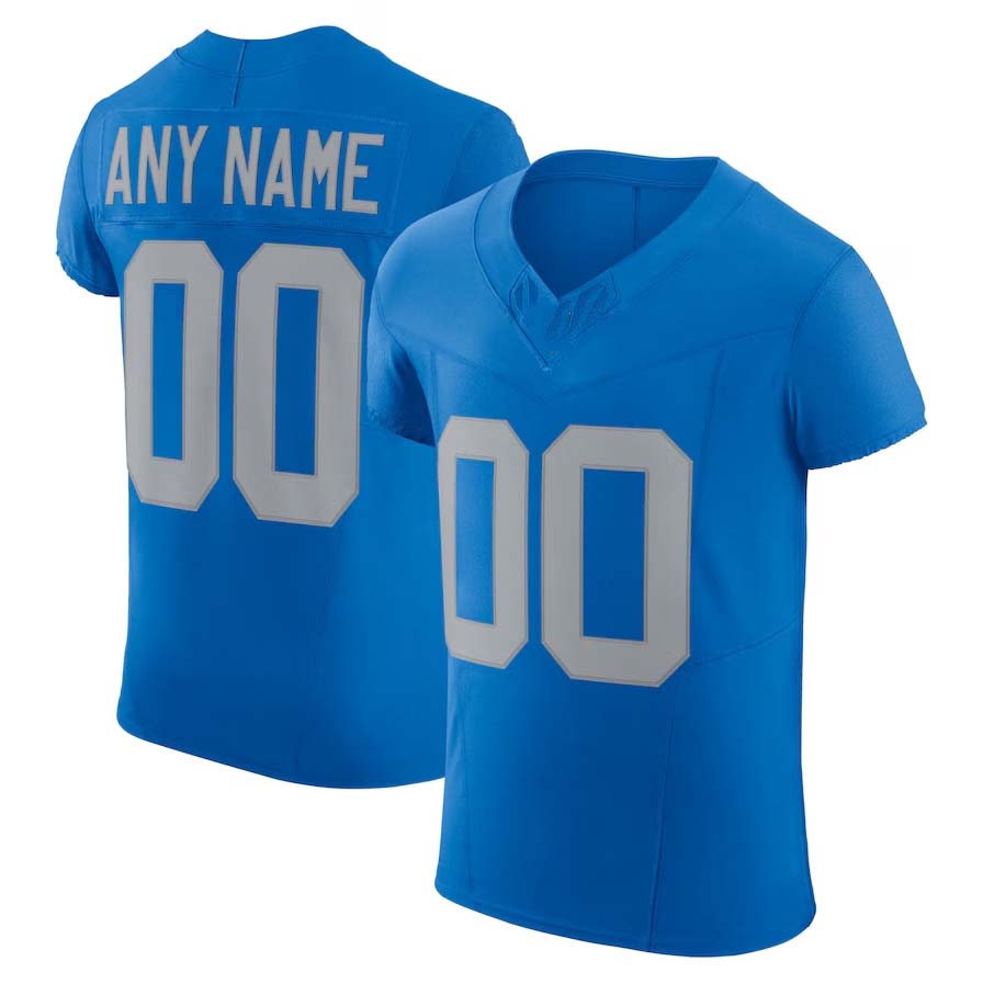 Custom Blue DET Football Shirt Top