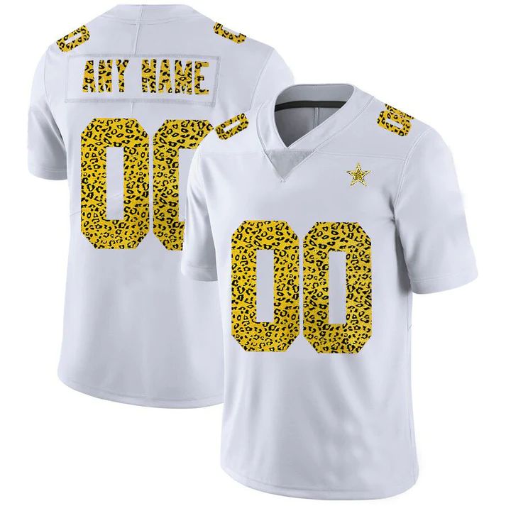 Custom White DAL Football Shirt Top