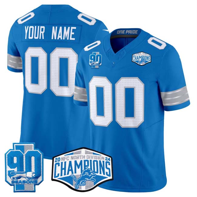 Custom Blue 2024 DET Football Shirt Top
