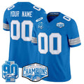 Custom Blue 2024 DET Football Shirt Top