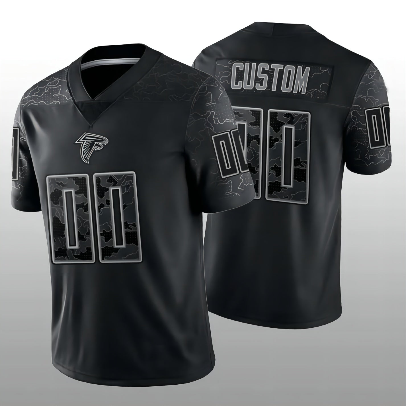 Custom Black ATL Football Shirt Top