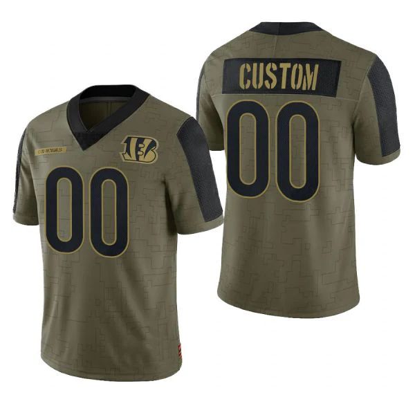 Custom Olive 2021 CIN Football Shirt Top