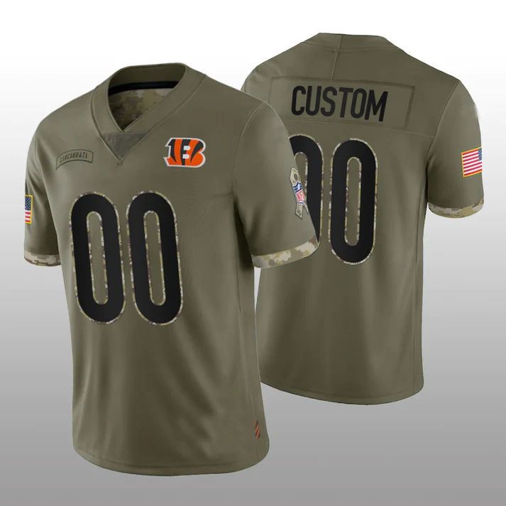 Custom Olive 2022 CIN Football Shirt Top
