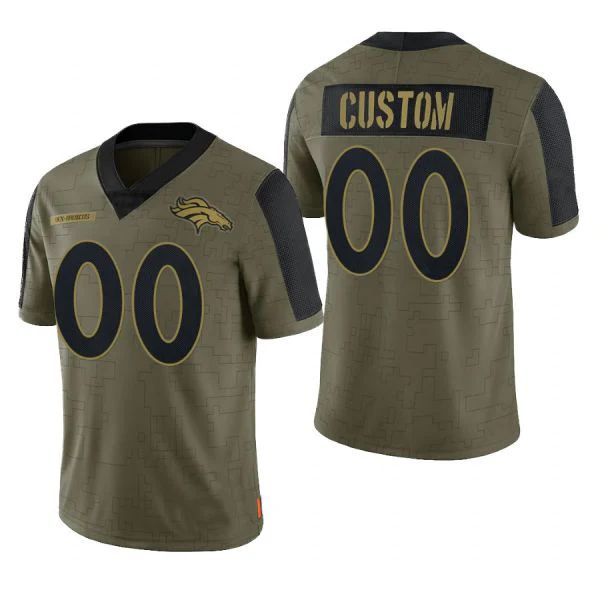 Custom Olive 2021 DEN Football Shirt Top
