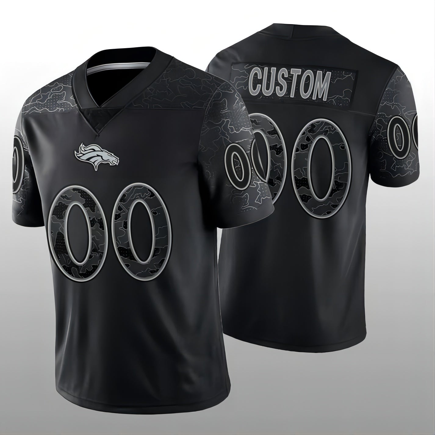 Custom Black DEN Football Shirt Top