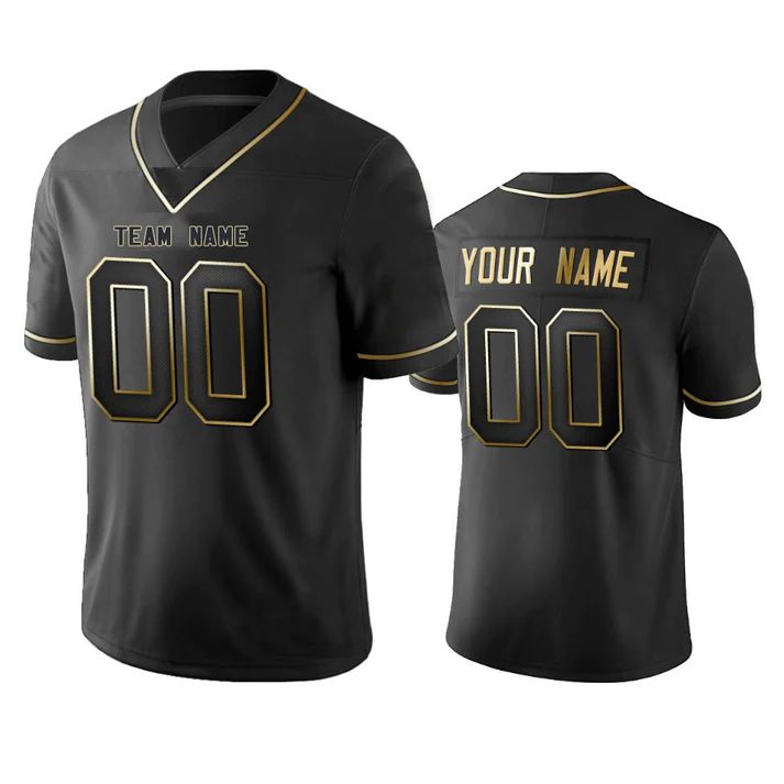 Custom Black DEN Football Shirt Top