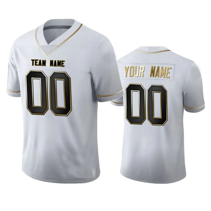 Custom White BUF Football Shirt Top