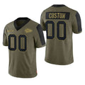 Custom Olive 2021 KC Football Shirt Top