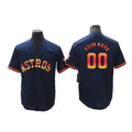 Custom Navy HOU Baseball Shirt Top