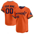 Custom Orange 2025 City Connect HOU Baseball Shirt Top