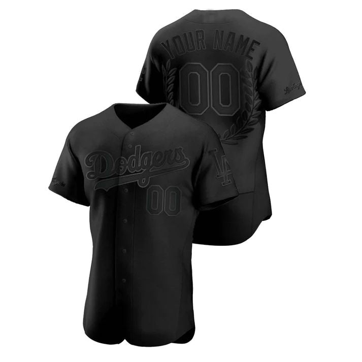Custom Black LAD Baseball Shirt Top