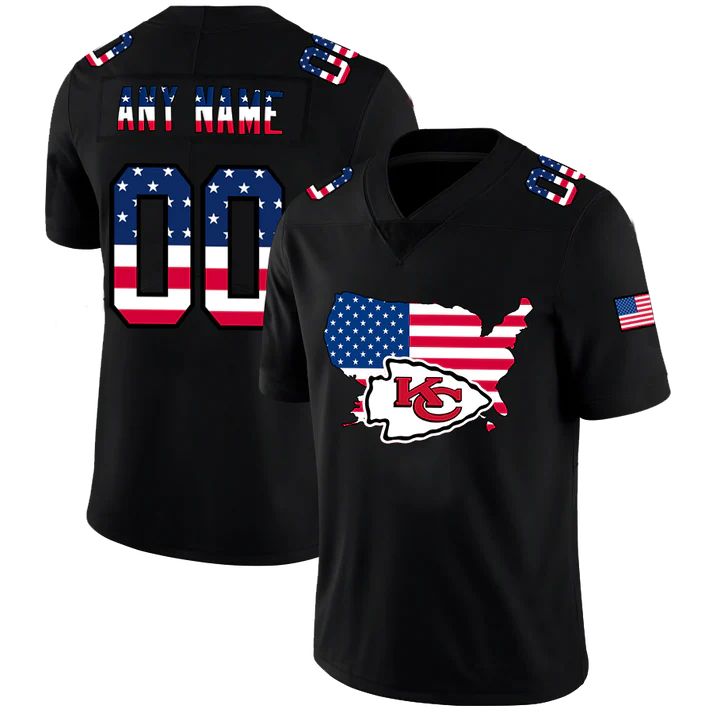 Custom Black KC Football Shirt Top