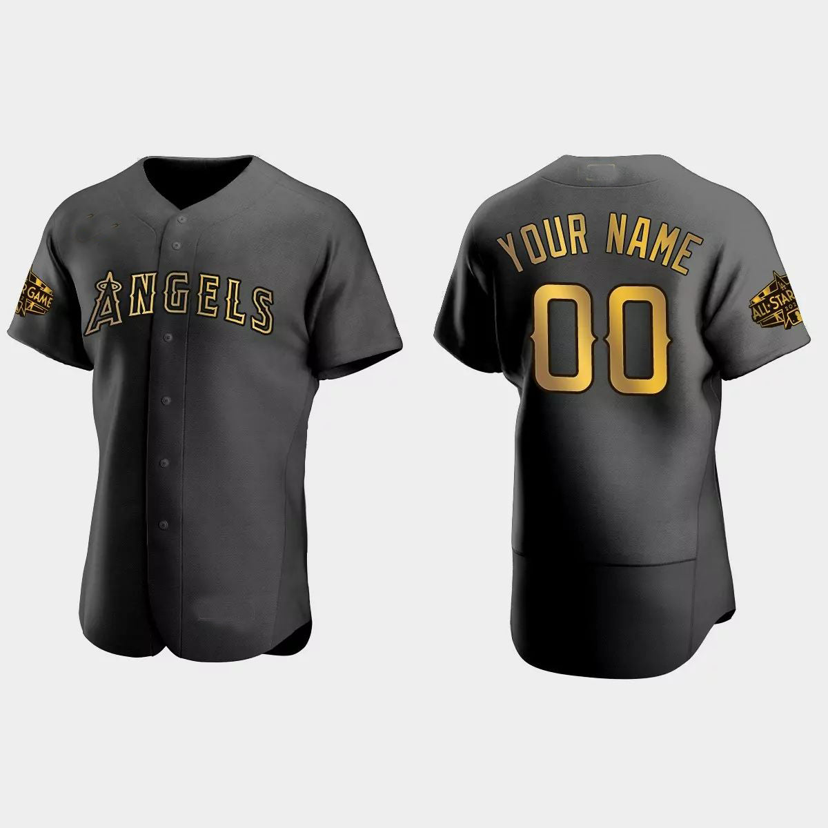 Custom Black 2022 LAA Baseball Shirt Top
