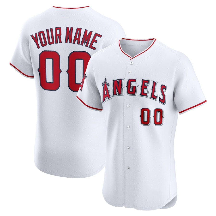 Custom White LAA Baseball Shirt Top