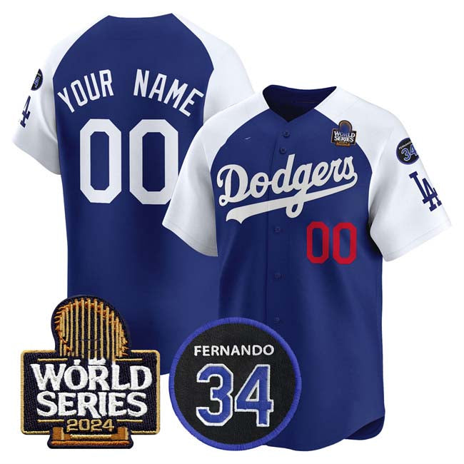 Custom White 2024 LAD Baseball Shirt Top