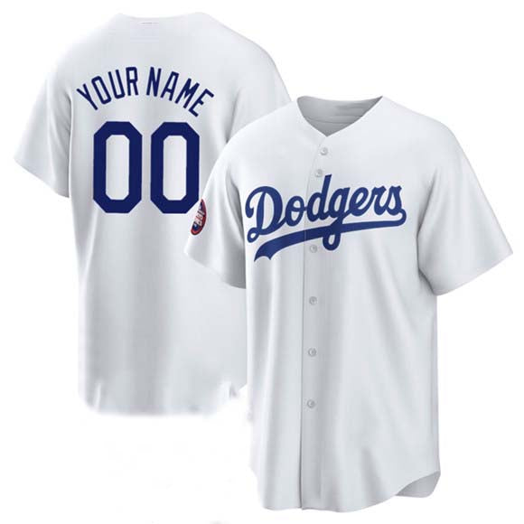 Custom White 2025 LAD Baseball Shirt Top