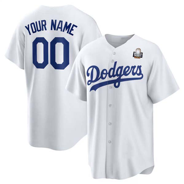 Custom White 2024 LAD Baseball Shirt Top