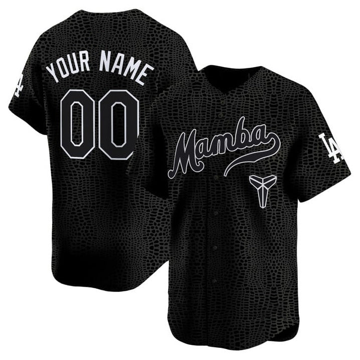 Custom Black LAD Baseball Shirt Top