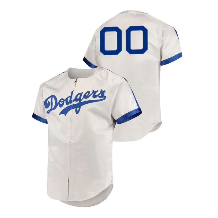 Custom Gray Throwback LAD Baseball Shirt Top