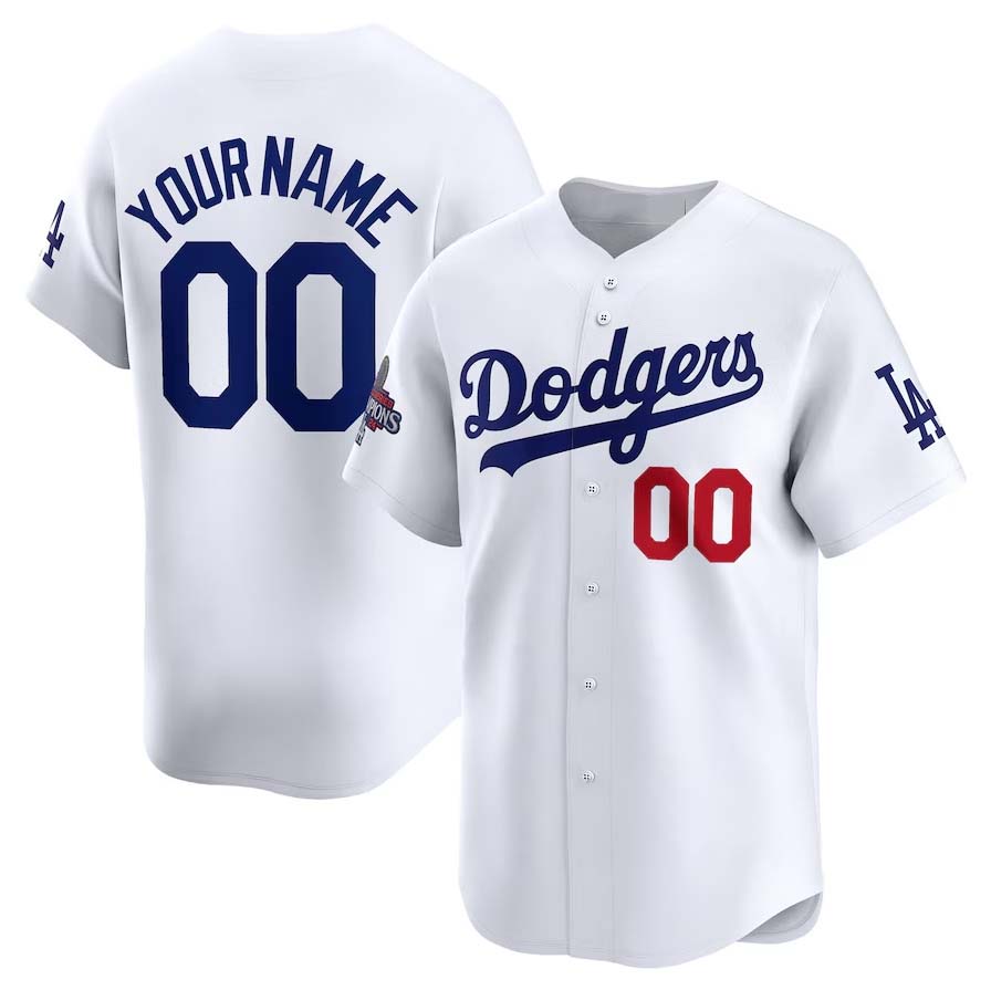 Custom White 2024 World Series Champions LAD Baseball Shirt Top