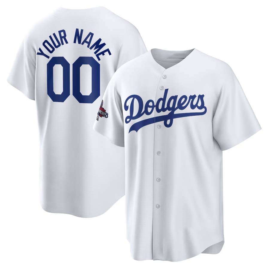 Custom White 2024 World Series Champions LAD Baseball Shirt Top