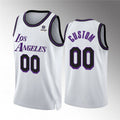 Custom White LAL Basketball Shirt Top