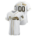 Custom White ATL Baseball Shirt Top