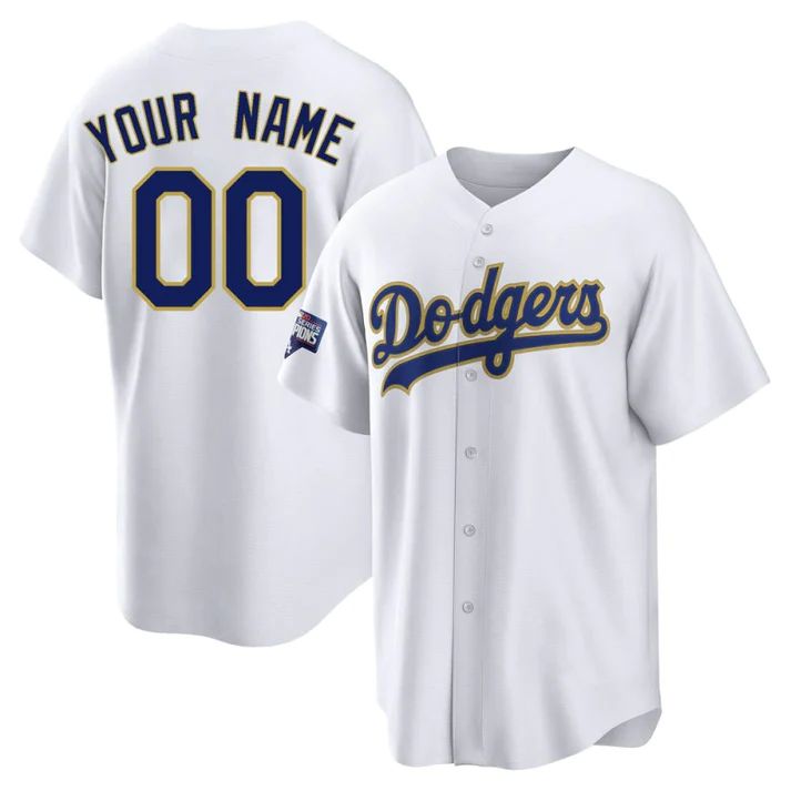 Custom White LAD Baseball Shirt Top