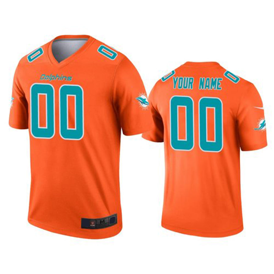 Custom Orange MIA Football Shirt Top