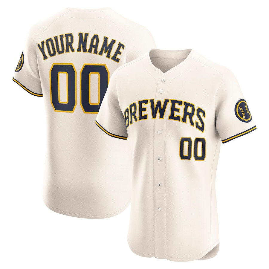 Custom Cream MIL Baseball Shirt Top
