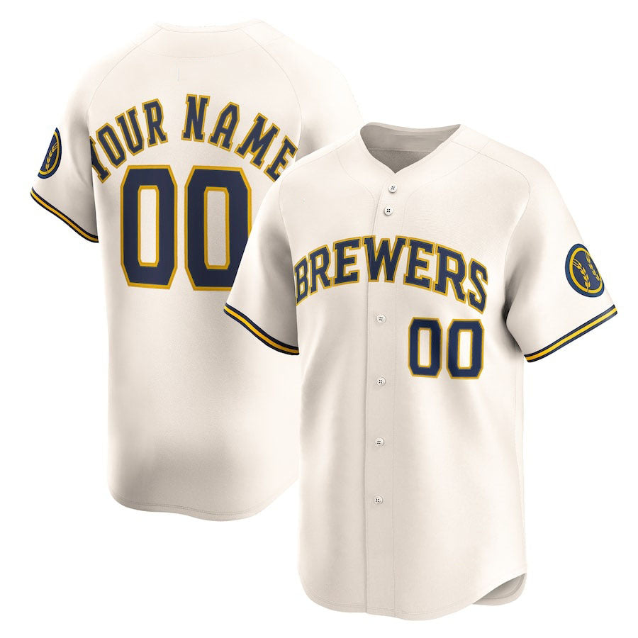 Custom Cream MIL Baseball Shirt Top