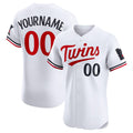 Custom White MIN Baseball Shirt Top