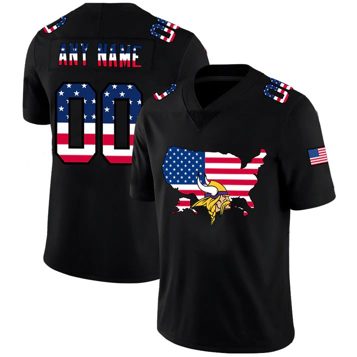 Custom Black MIN Football Shirt Top