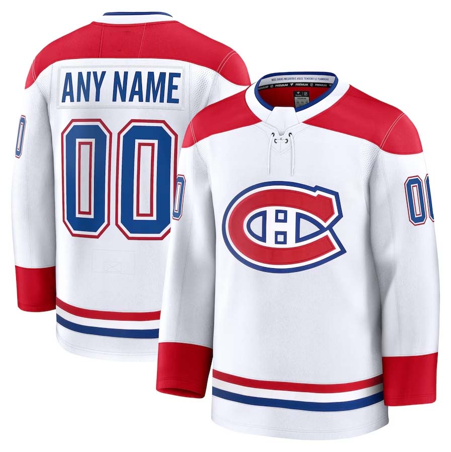 Custom White MTL Hockey Shirt Top