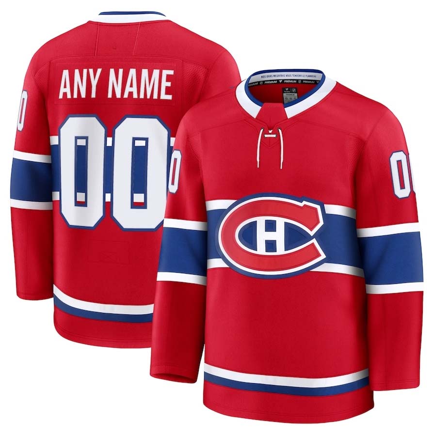 Custom Red MTL Hockey Shirt Top