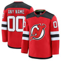 Custom Red NJD Hockey Shirt Top