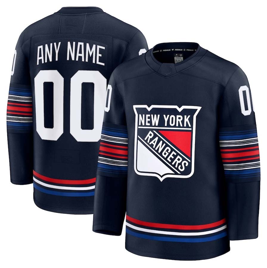 Custom Navy Hockey Shirt Top