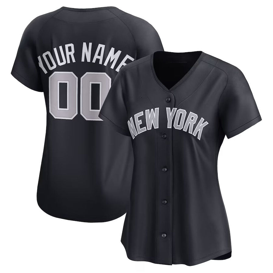 Custom Navy NYY Baseball Shirt Top