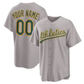 Custom Gray OAK Baseball Shirt Top