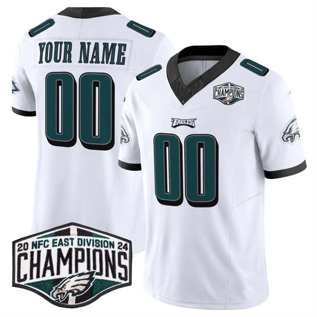 Custom White 2024 PHI Football Shirt Top