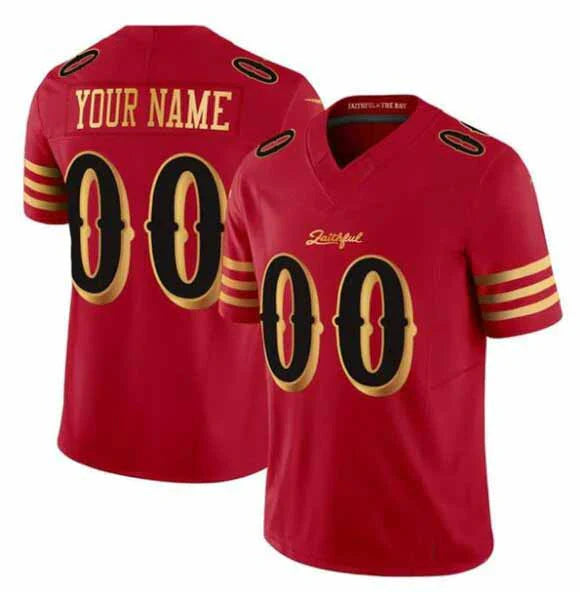 Custom Red 2025 SF Football Shirt Top