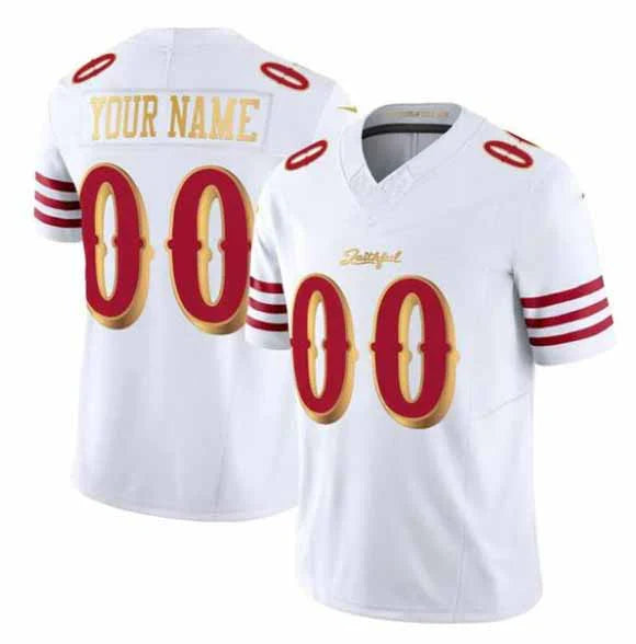 Custom White 2025 SF Football Shirt Top