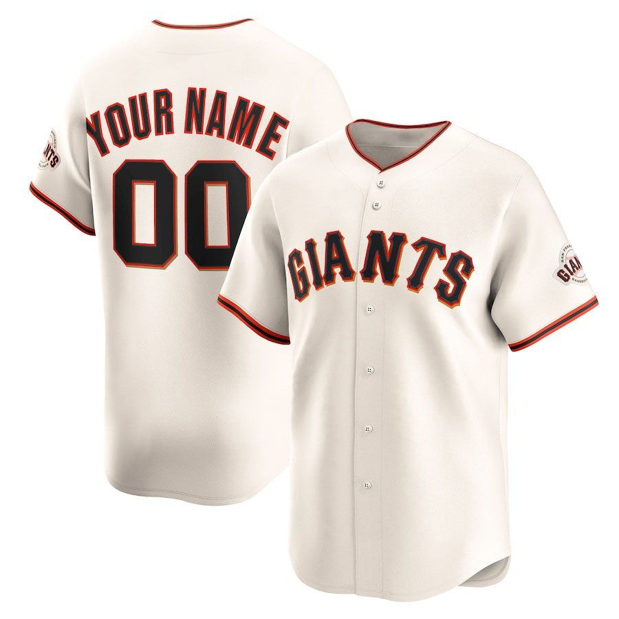 Custom Cream SF Baseball Shirt Top