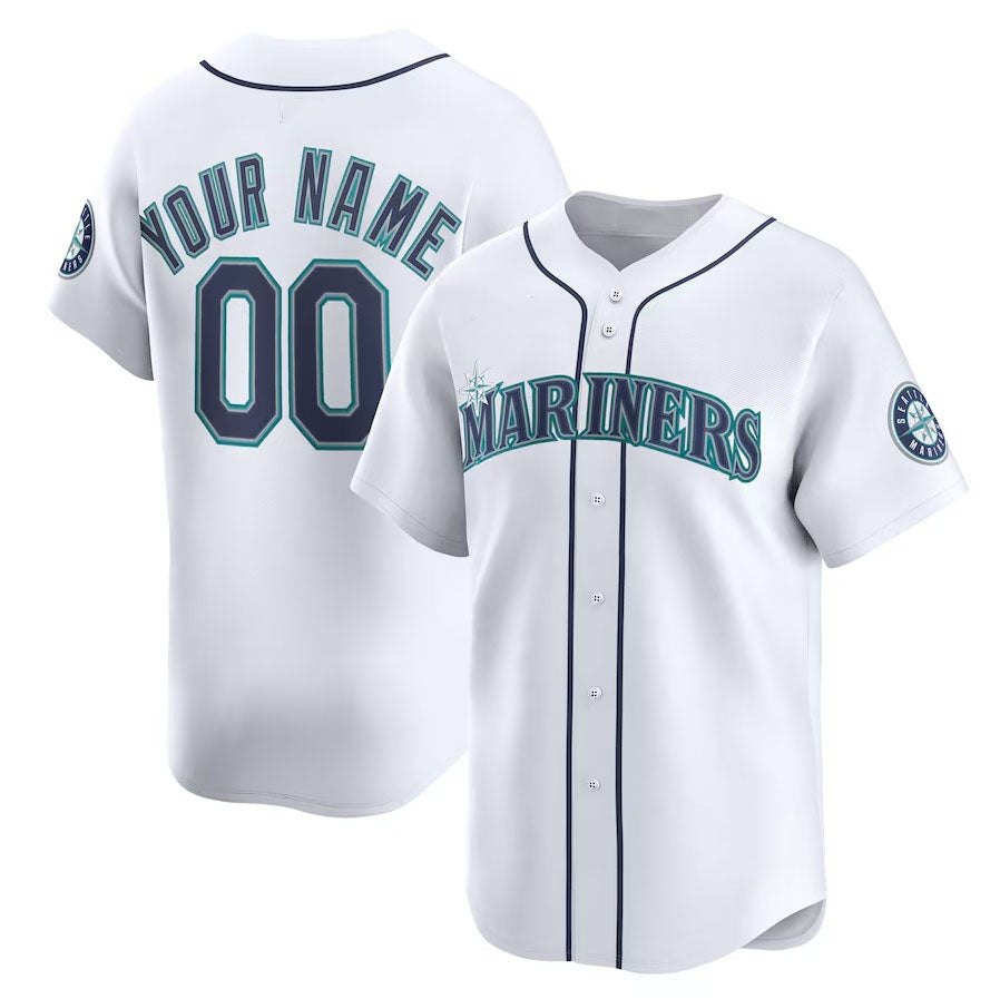 Custom White SEA Baseball Shirt Top