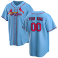 Custom Light Blue STL Baseball Shirt Top
