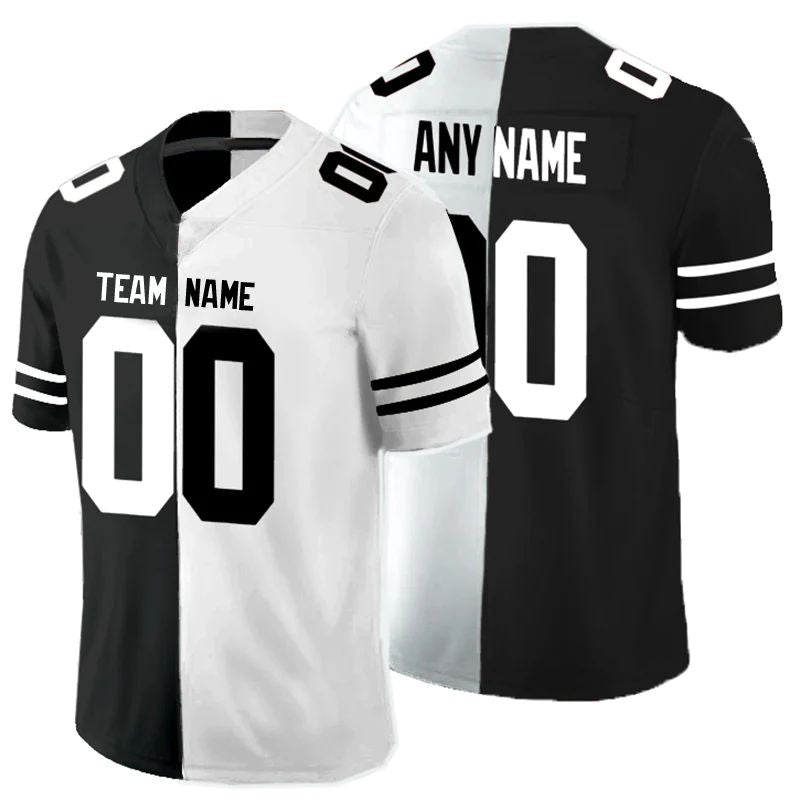 Custom Black NYJ Football Shirt Top