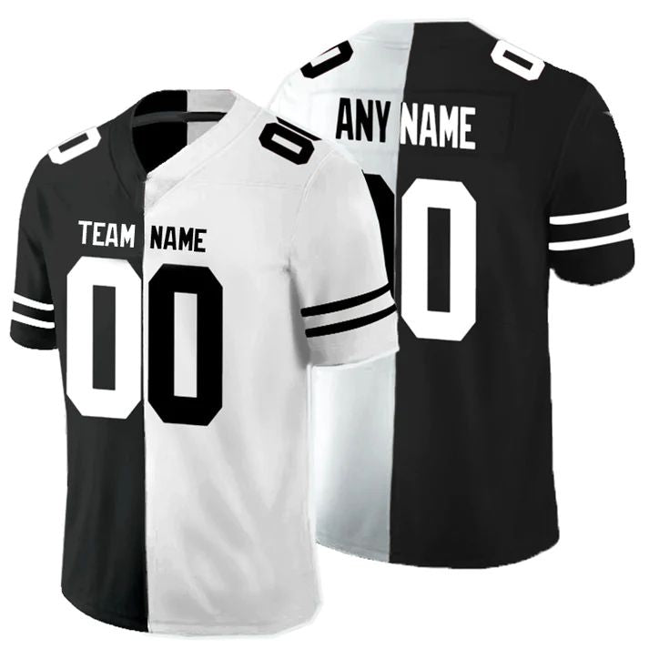 Custom Black NO Football Shirt Top