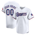 Custom White TEX Baseball Shirt Top