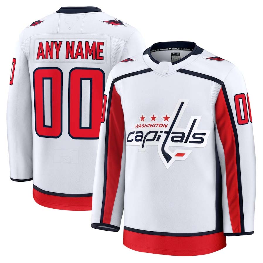 Custom White WSH Hockey Shirt Top